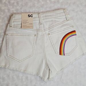 Super High Rise Cutoff Short With Rainbow Pocket